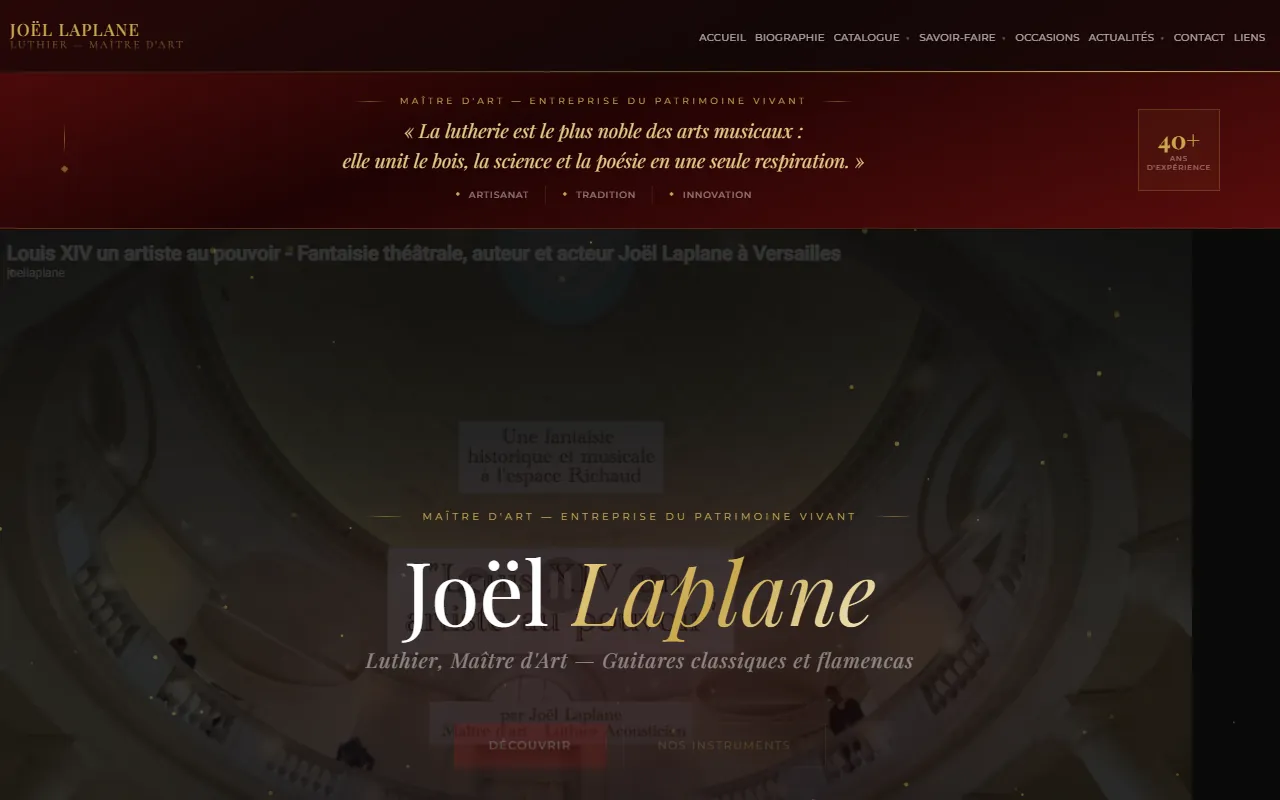 Joël Laplane, luthier — Maître d'Art