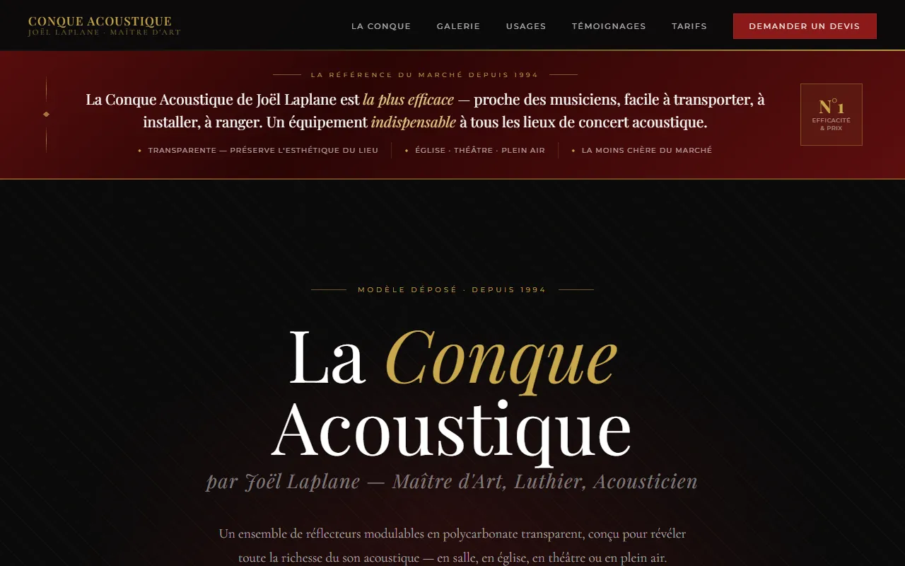 La Conque Acoustique — Joël Laplane